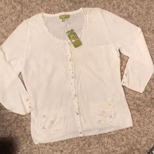 NWT Sigrid Olsen cardigan size medium